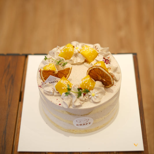 6'inch Earl Grey Mango Cake